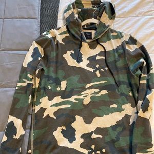 Ninth Hall Surface Woodland Camo Hooded Long Sleeve T-Shirt Large